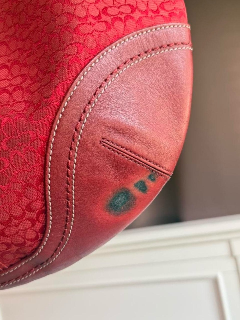 Vintage Coach red soho monogram bag - Picture 3 of 6